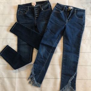 2 pairs girls jeans